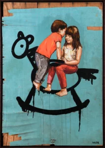 ‘Horsing Around’ 1/1 Paste Up Print